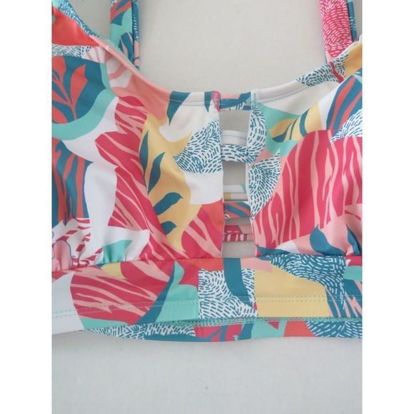 Hurley HRXP22038 Women's Sz 2XL Tropical Design 2-Piece High Waisted Bikini Set - Picture 3 of 7